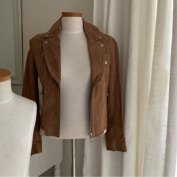Eleven Paris Jackets & Blazers - Eleven Paris Genuine Leather Suede Camel Jacket